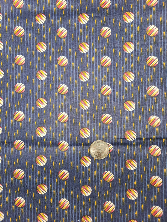 Fabric Destash Space Marbles Print