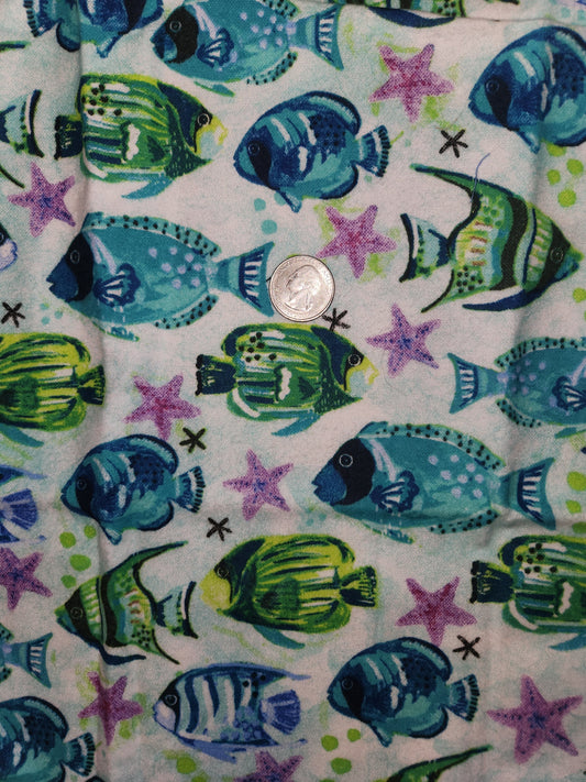 Fabric Destash - Small Fish & Starfish