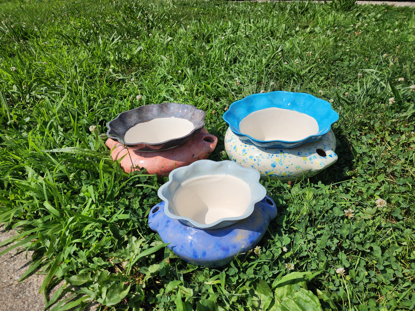 XLarge Ceramic Violet Pot - Assorted Colors