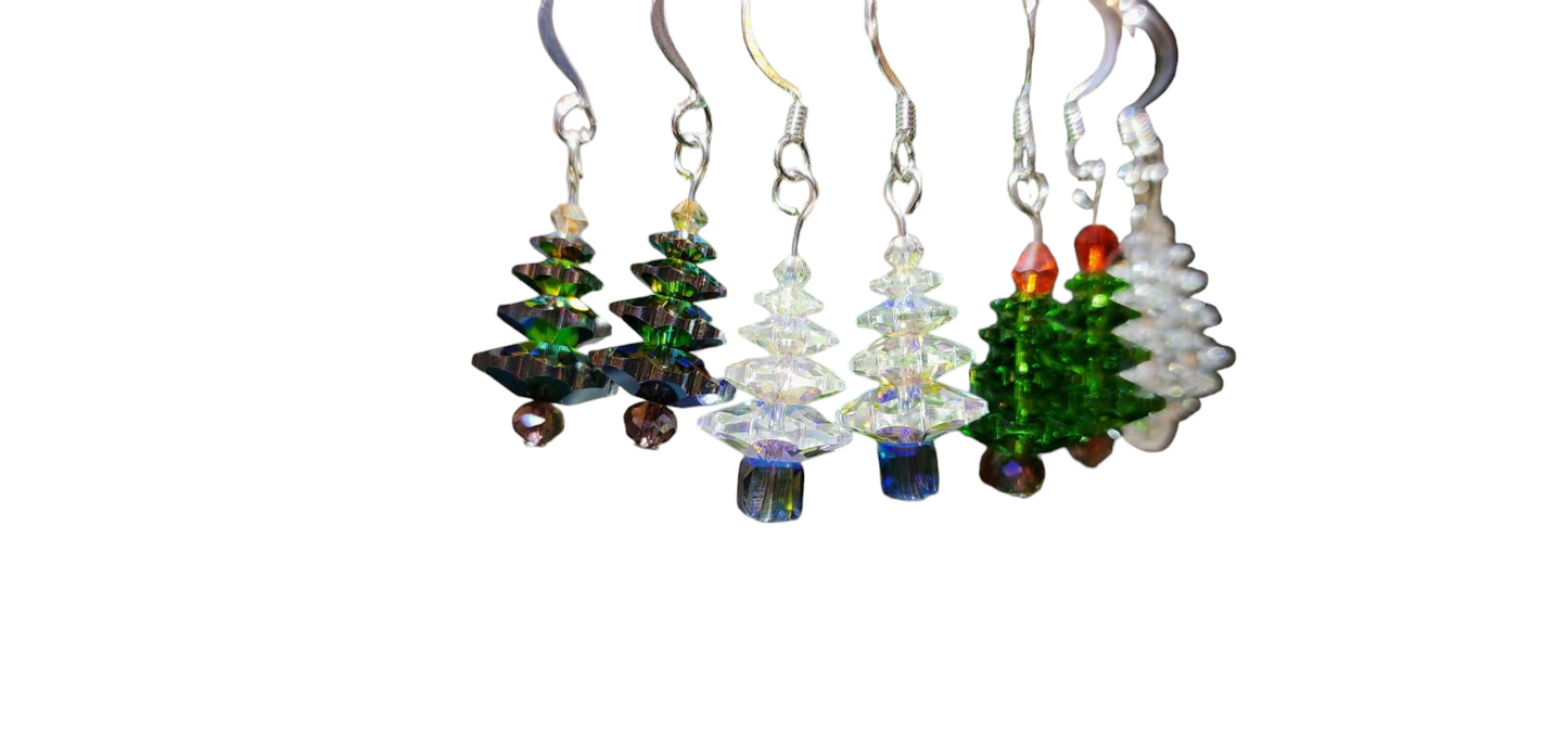 Jewelry - Earrings - Holiday - Christmas/Winter - Crystal Christmas Trees