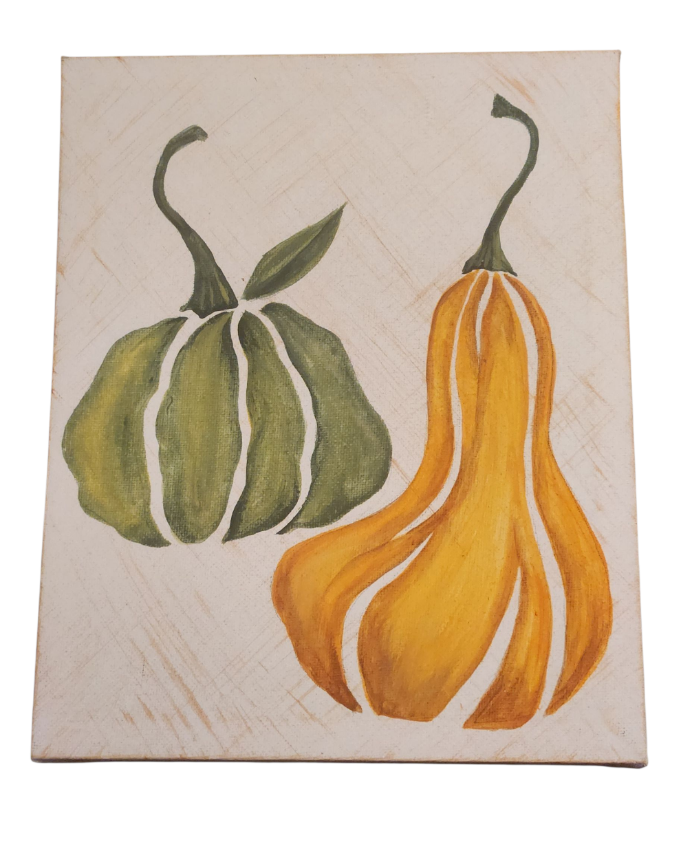 Handmade Painting – Pumpkin & Gourd Set, Fall Wall Art