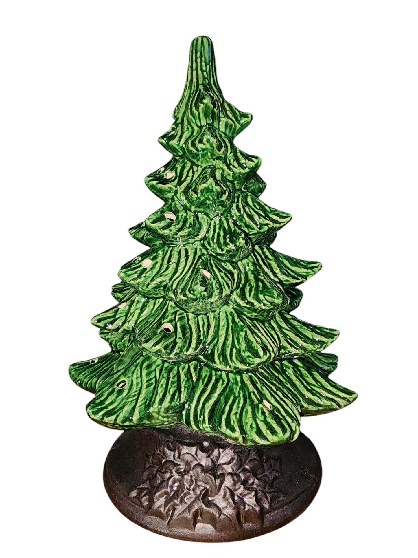 Large Handmade Ceramic Christmas Tree, Nowell, Traditional Holiday Design