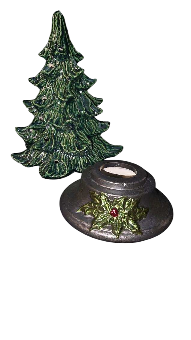 Handmade Ceramic Christmas Tree, Traditional Holiday Design