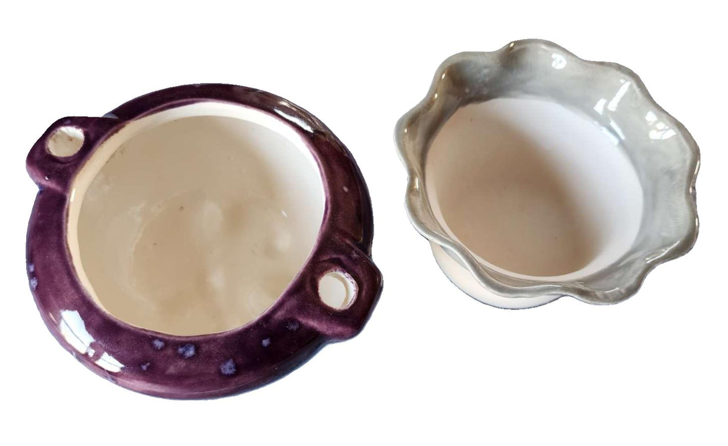 Ceramic - Violet Pot - S - Royal Fantasy & Sooty Grey