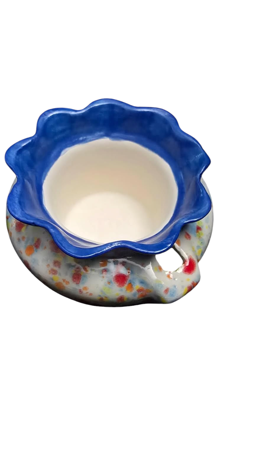 Ceramic - Violet Pot - S - Kaleidoscope & Blue