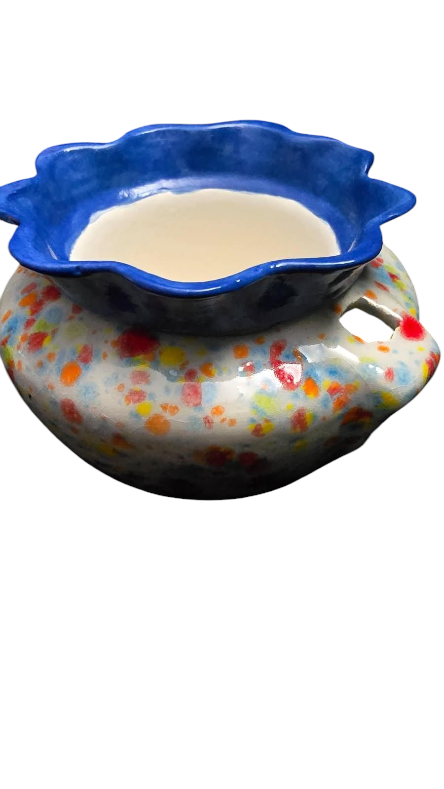Ceramic - Violet Pot - S - Kaleidoscope & Blue