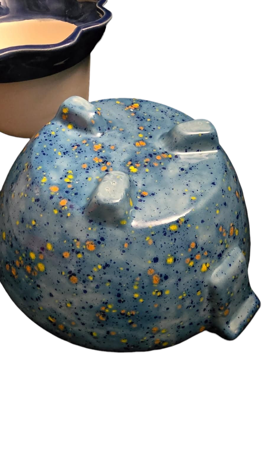 Ceramic - Violet Pot - L - Koi Pond & Denim Blue