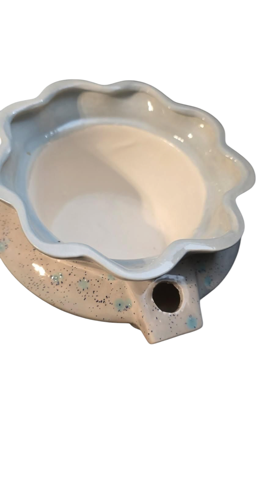 Ceramic - Violet Pot - L - Northern Lights & Light Blue