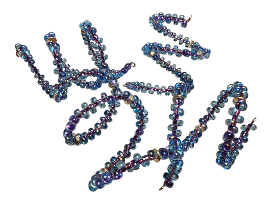 Beaded Spiral Christmas Ornament, Assorted Colors
