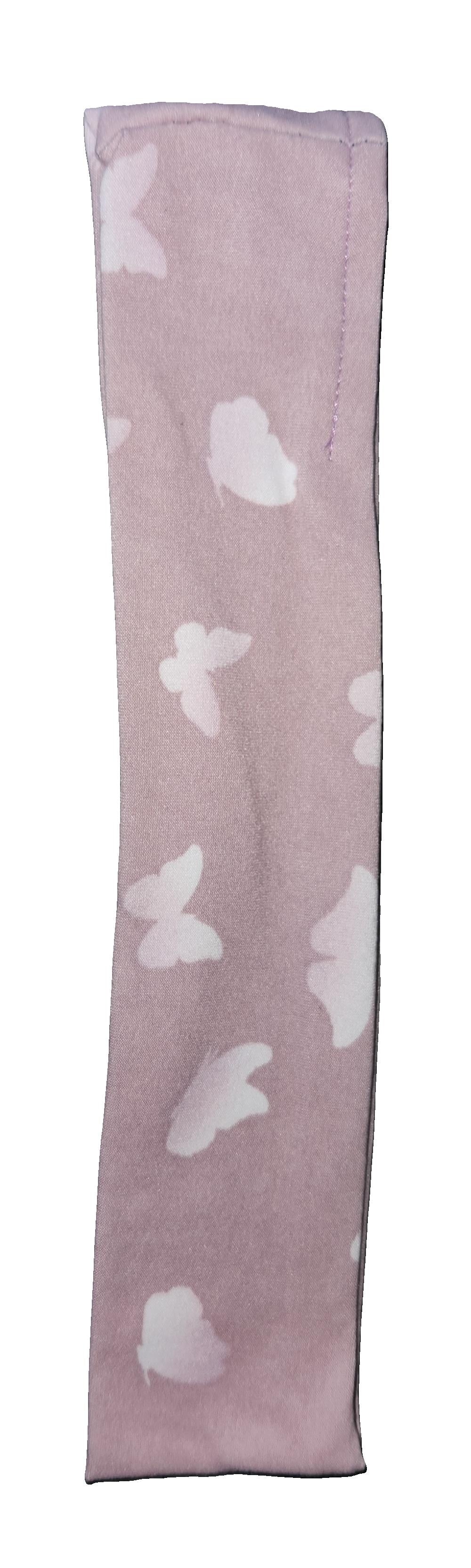 Headband - Print - Butterflies on Light Purple, Brushed Jersey Knit