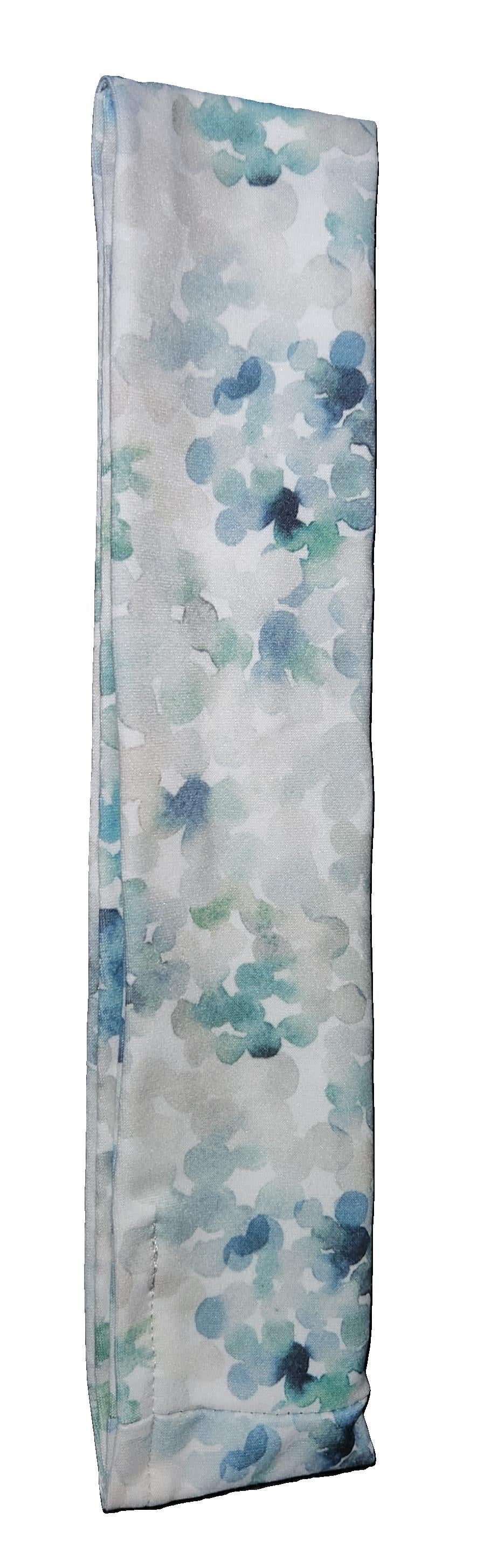 Headband - Floral - Hydrangeas Blue and Green, Brushed Jersey Knit