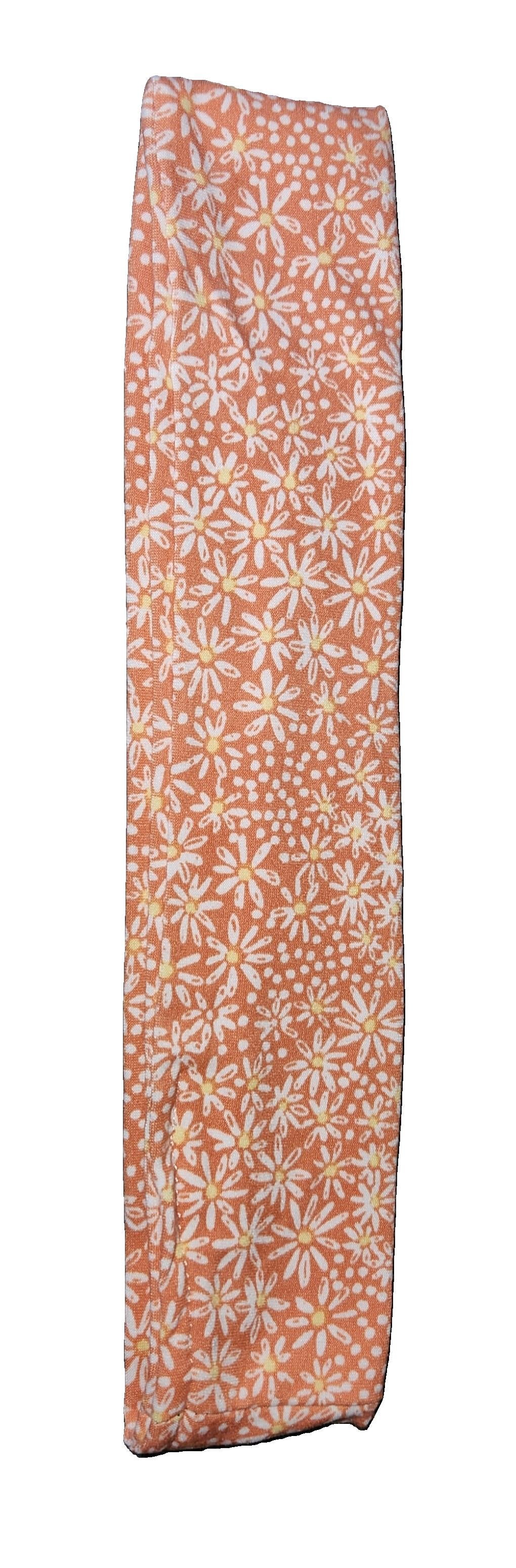 Headband - Floral - Tiny Flowers All Over on Salmon, Brushed Jersey Knit