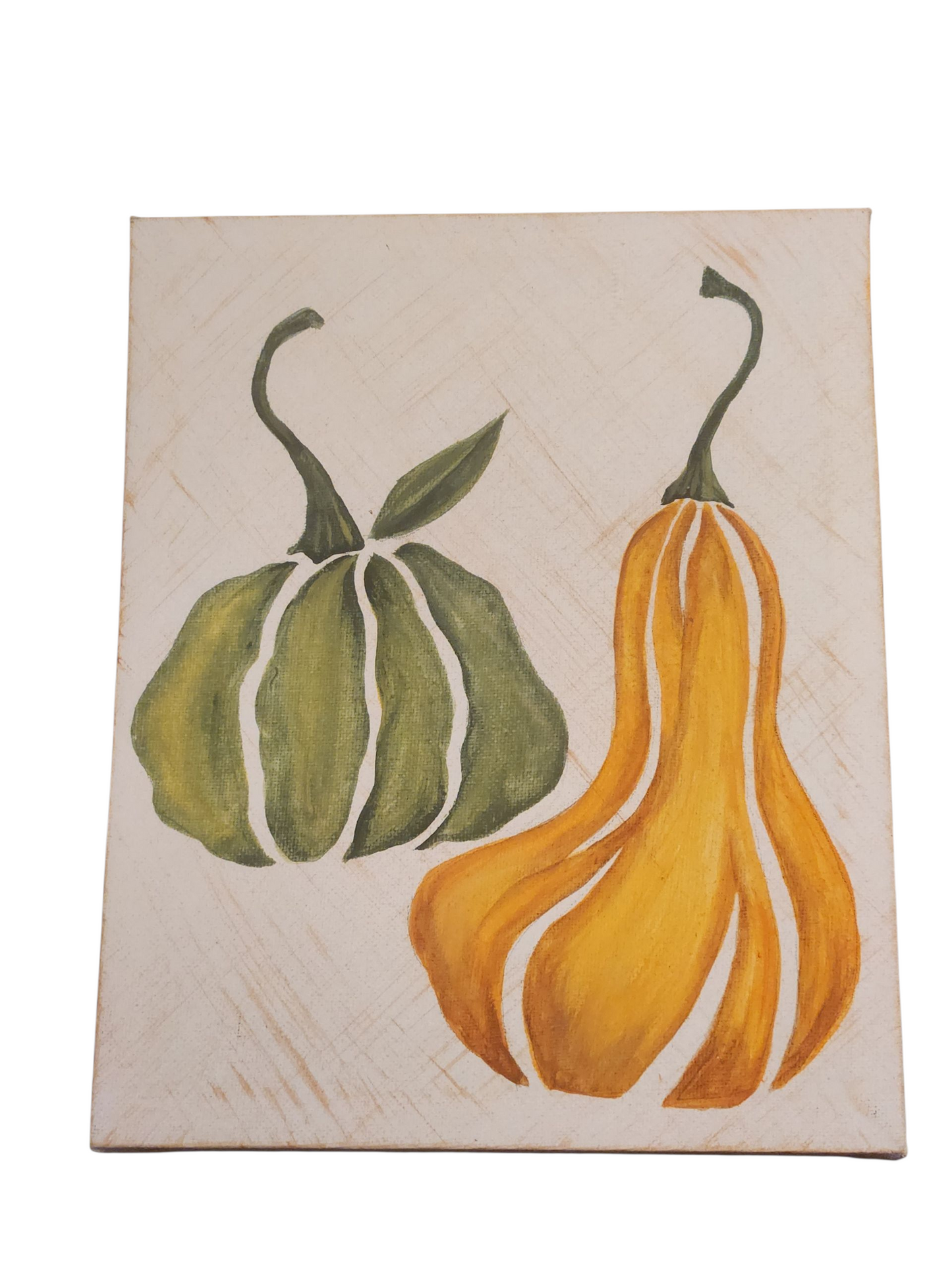 Handmade Painting – Pumpkin & Gourd Set, Fall Wall Art