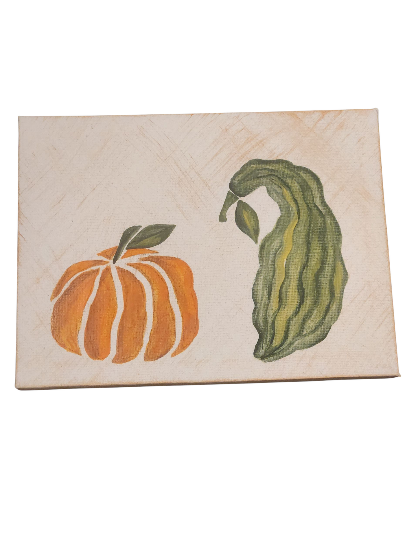 Handmade Painting – Pumpkin & Gourd Set, Fall Wall Art