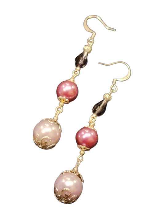 Handmade Earrings, Glass & Crystal Dangles - Assorted Colors