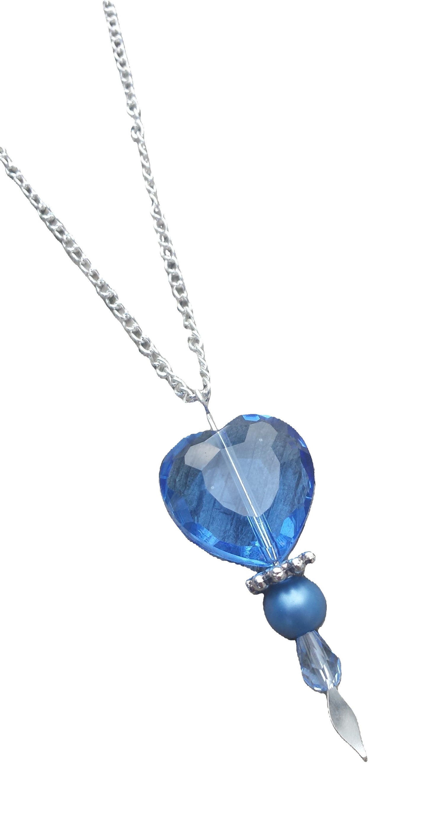 Jewelry - Necklace - Blue Crystal Heart