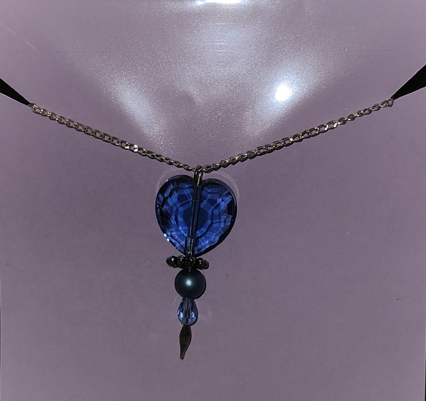 Jewelry - Necklace - Blue Crystal Heart