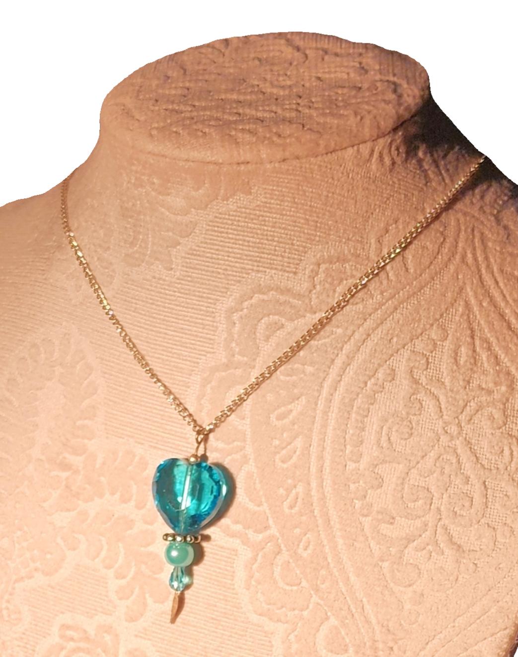 Jewelry - Necklace - Aquamarine Heart