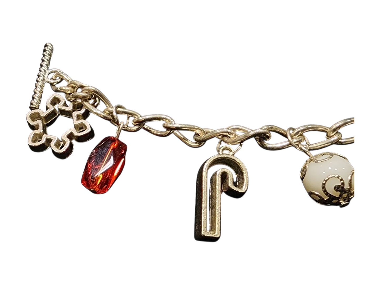 Handmade Holiday Charm Bracelet – Cookie Cutter & Glass Beads