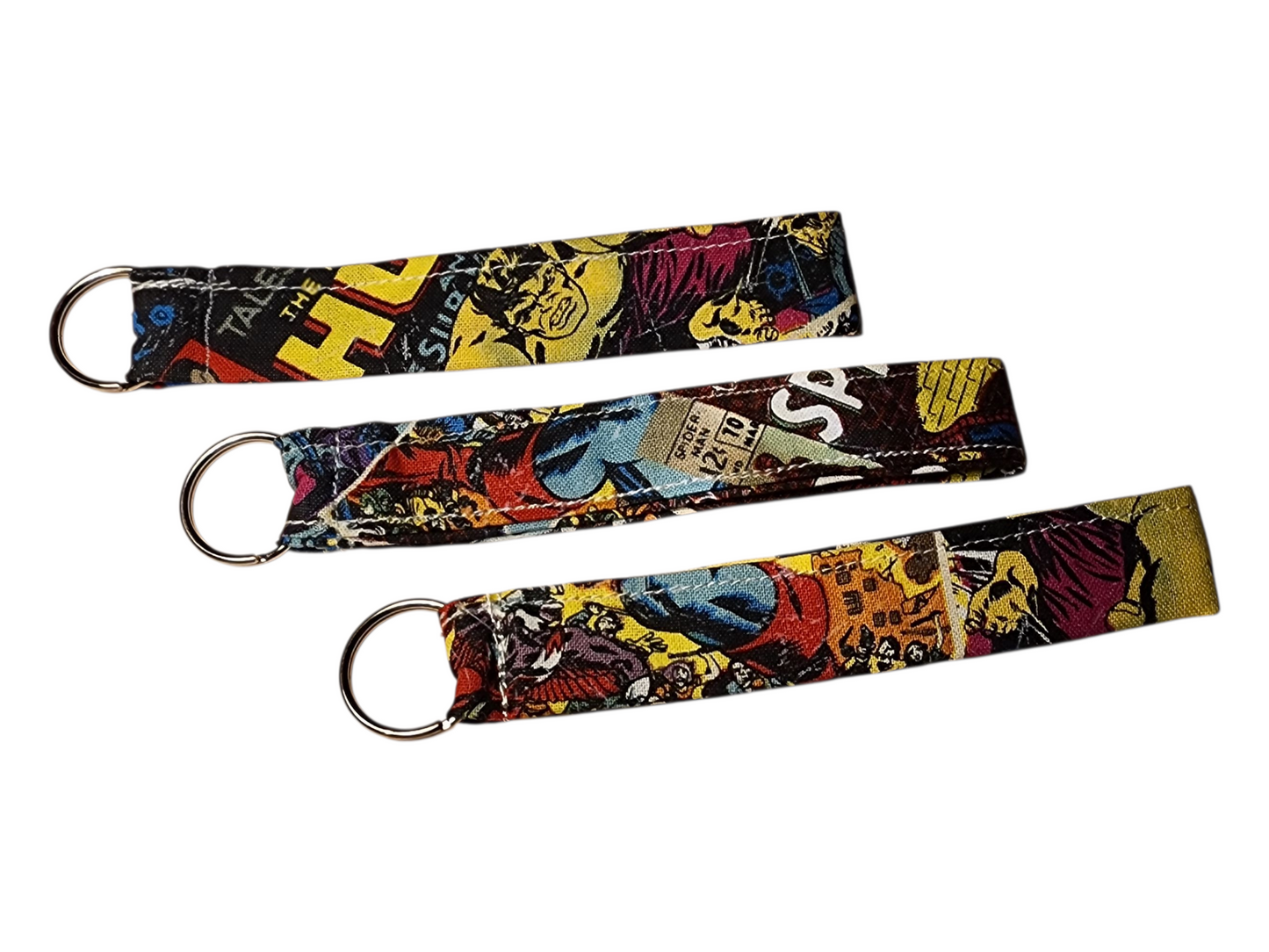 Fabric Wristlet Keychain – Licensed Print Handmade Accessory