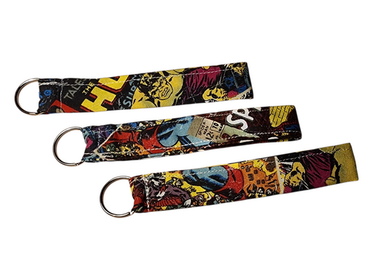 Fabric Wristlet Keychain – Licensed Print Handmade Accessory