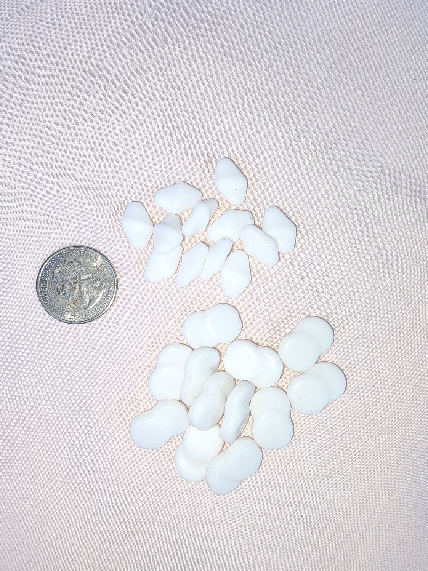 Jewelry Destash, Assorted Milk Glass Beads
