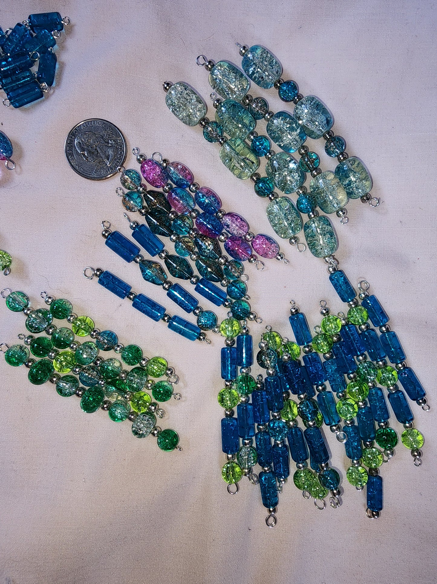 Jewelry Destash, Glass Crackle Beads Bundle