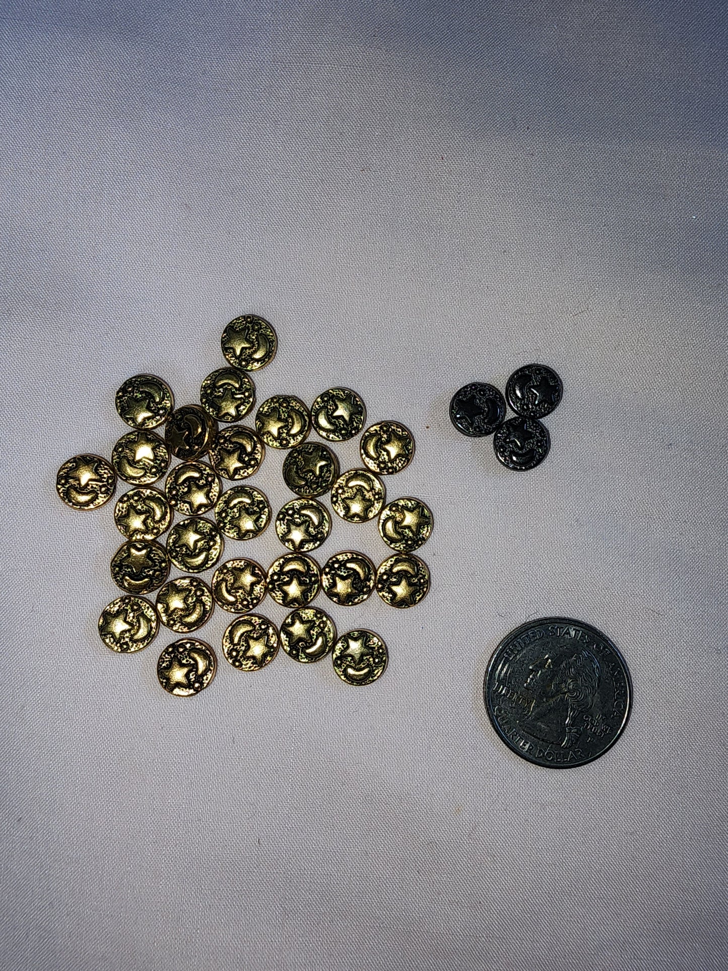 Jewelry Destash, Metal Beads, Moon & Stars