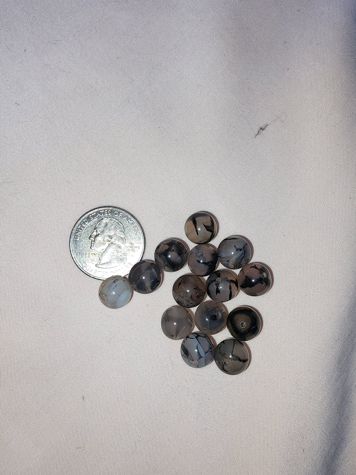 Jewelry Destash, Grey Glass Beads