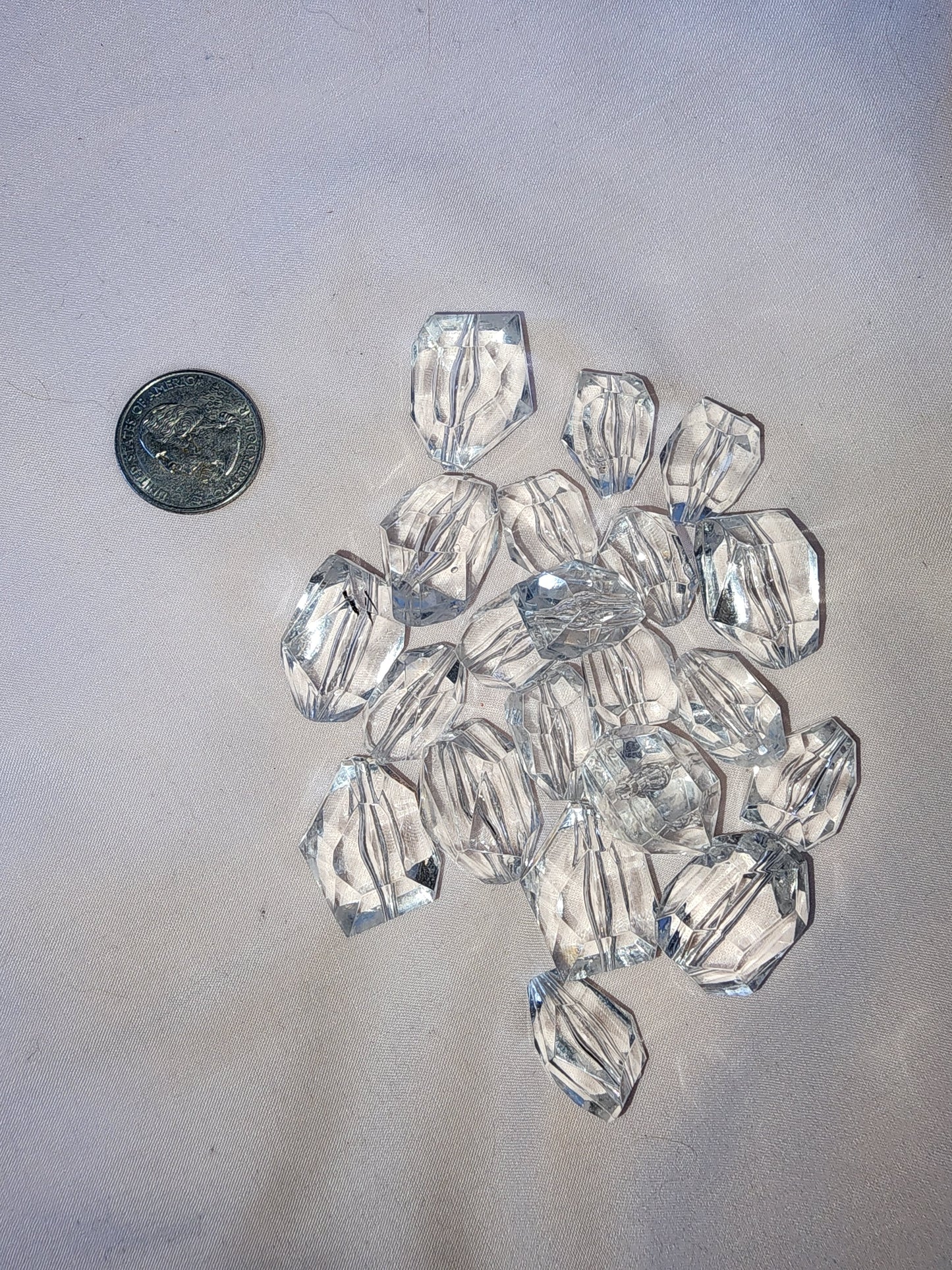 Jewelry Destash, Assorted Clear Acrylic Beads