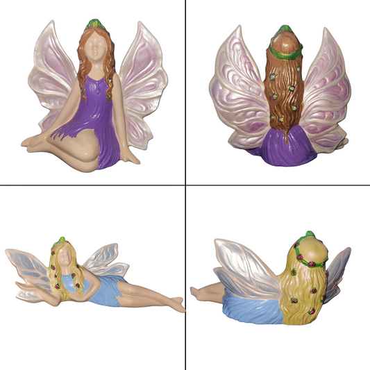 Hand-painted Ceramic Garden Fairies - Assorted