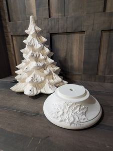 Ceramic Decoration - Customizable - Nowell Christmas Tree & Holly Base