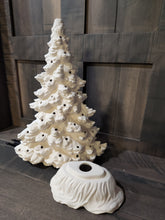 Ceramic Decoration - Customizable - Tree, Large: Realistic Mantle; Base, Fabric; Lighted
