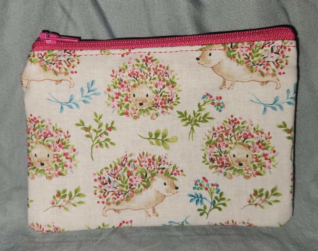 Zipper Pouch - Small - Hedgehogs