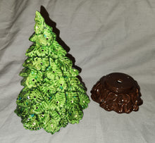 Ceramic Christmas Decoration - Tree, Sierra Spruce: Medium; Base - Fabric; Lighted