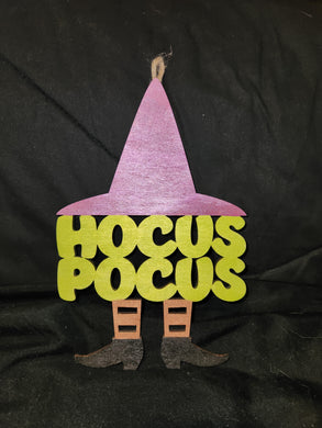 Wooden Sign - Hocus Pocus, Metallic Paints