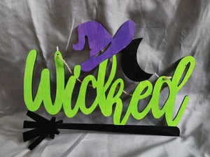 Wooden Sign - Witch, Wicked