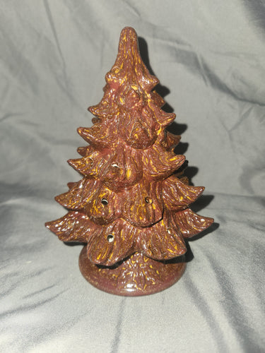 Ceramic Christmas Decoration - Tree, Nowell: Small; Base - Holly; Lighted