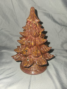 Ceramic Christmas Decoration - Tree, Nowell: Small; Base - Holly; Lighted