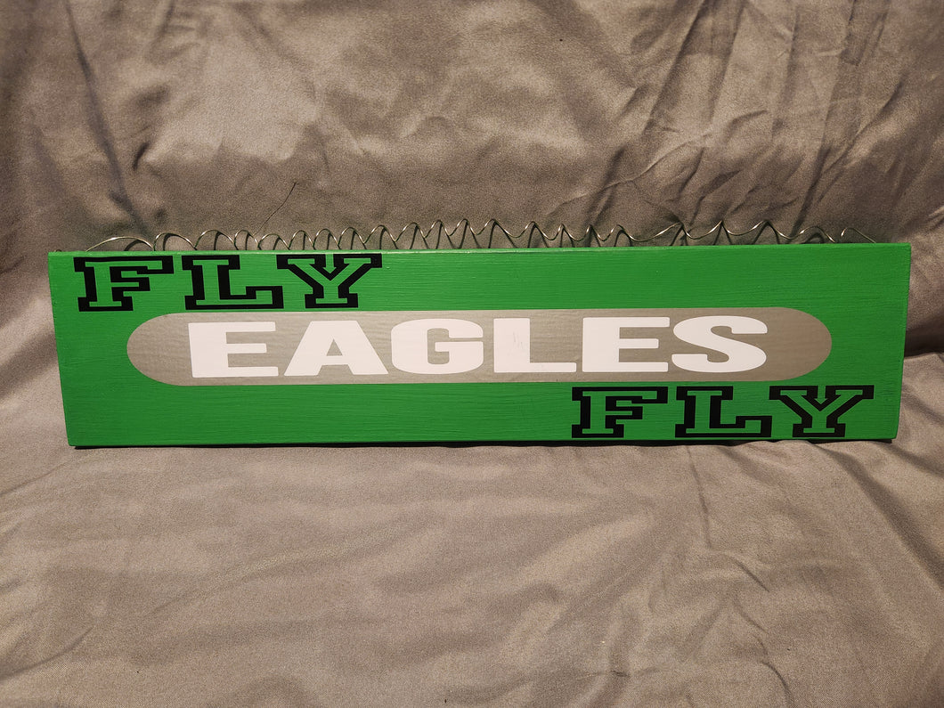 Wooden Sign - Licensed - Philadelphia Eagles, Fly Eagles Fly Kelly Green