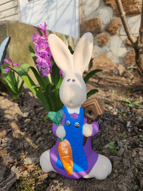 Ceramics - Bunny, Gardener with Carrot & Birdhouse