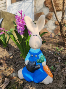 Ceramics - Bunny, Gardener with Watering Can