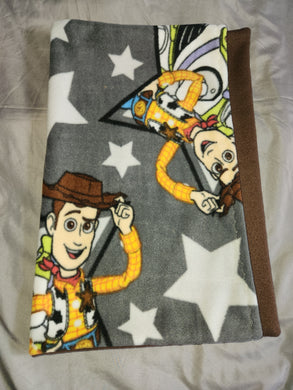 Licensed Pillowcase - Disney's Toy Story Buzz & Woody Grey Fleece::Brown Fleece