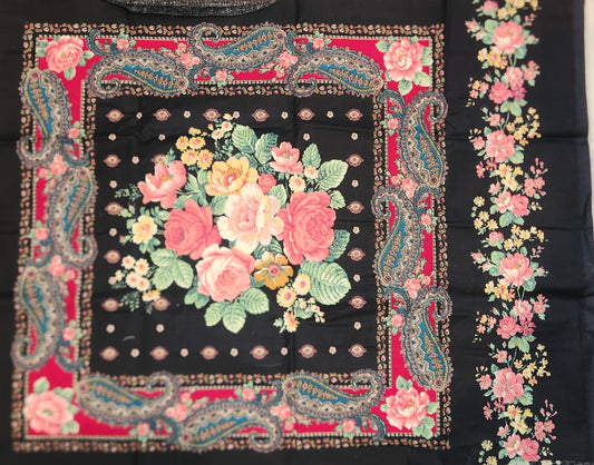 Fabric Destash - Floral Panel Square