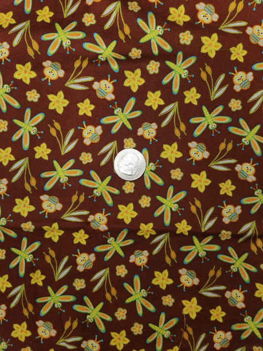 Fabric Destash - Cute Bugs and Flowers