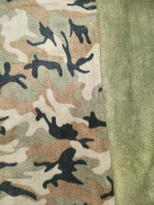 Throw Blanket - Camo Fleece::Olive Green Fleece