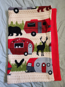 Pillowcase - Camping Theme Fleece::Red Fleece