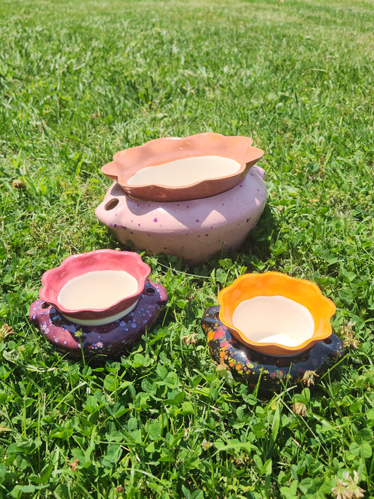 Ceramic Violet Pot - Small