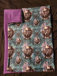 Licensed Pillowcase - Disney's Black Panther Cotton::Purple Cotton
