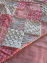 Receiving Blanket - Bunnies, Pink Patchwork Flannel::Light Pink Flannel [21L*21W]